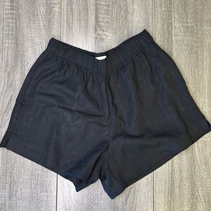 Black Linen Abercrombie Shorts - Size L